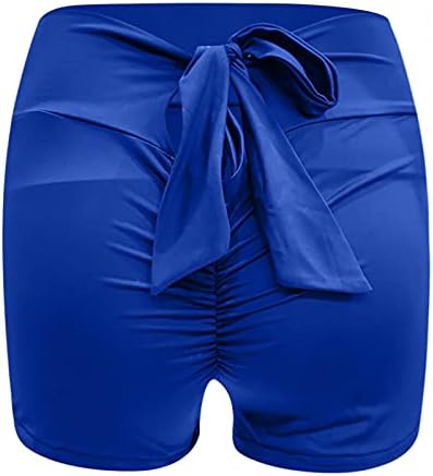 מכנסי יוגה של Beuu מכנסיים קצרים לנשים, סיבתיות עם מותניים גבוהים מרשימים מכנסיים קצרים חדר כושר