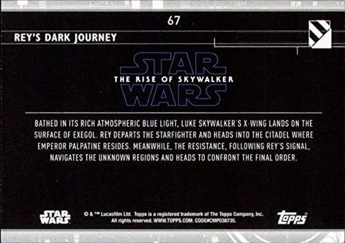2020 Topps מלחמת הכוכבים העלייה של Skywalker Series 2 Blue 67 כרטיס המסחר של ריי ריי