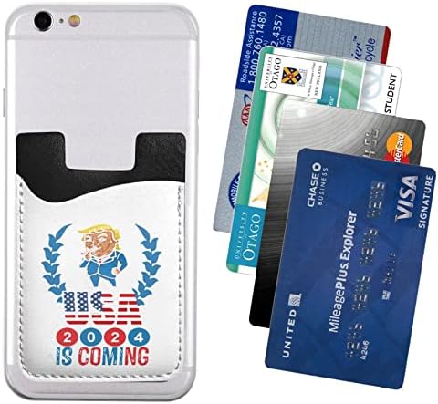 טראמפ 2024 טלפון לוגו גב אלסטי שרוול שרוול מחזיק כרטיסי שרוול מתאים לכל הטלפונים הניידים ברוב הסמארטפונים