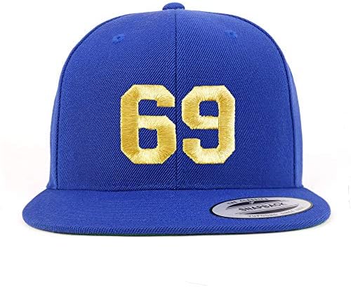 טרנדי הלבשה חנות מספר 69 זהב חוט שטוח ביל סנאפבק בייסבול כובע