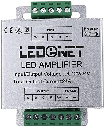 Ledenet® RGBW מגבר 24A משחזר אות נתונים 4CH ערוצי מעגל אלומיניום למעגל RGBWW נורות LED רצועת 12V 24V