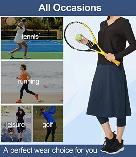 נשות אלבון חצאית חותלות קאפרי עם חצאית כיסים חצלות לנשים חצאיות גולף עם חותלות חתוכות