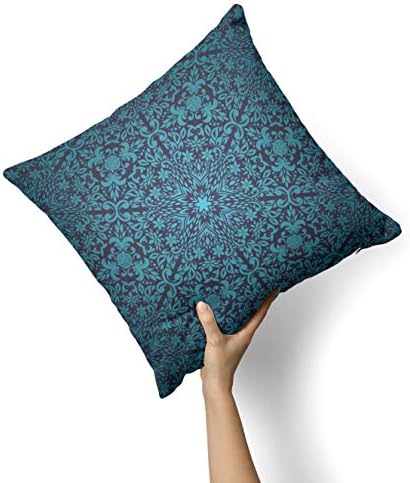 דפוס שיקוף פרחוני פרחוני של iiRov - עיצוב בית דקורטיבי בהתאמה אישית מכסה כרית לזרוק מקורה או חיצוני לספה, מיטה