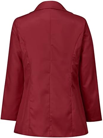 מעיל נשים בלייזר לעבודה מזדמנת עסקית פתוחה עם שרוול ארוך מעילי משרדים ארוכי שרוול בלייזר חליפת קרדיגן בגדי