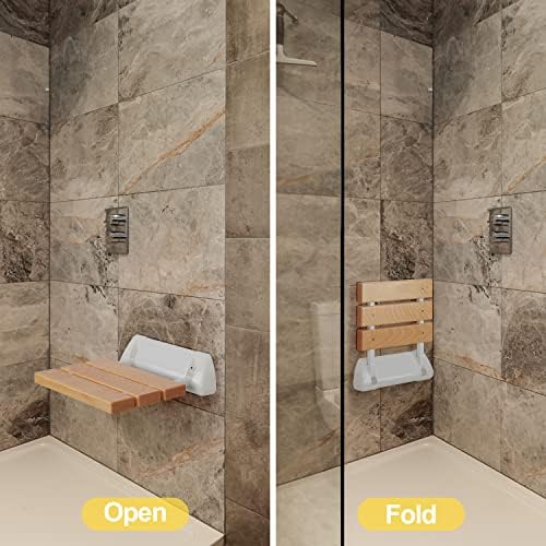 שימוש במקלחת מתקפל עץ קיר מקלחת קיר רכוב ספסל מקלחת נירוסטה קיפול קיפול כלפי אמבטיה אמבטיה שרפרף מקלחת