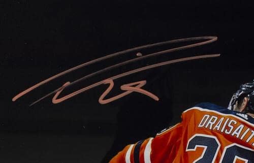 ליאון דרייסיטל חתם על מסגרת שומנים ממוסגרים ביתי ג'רזי 11x14 קנאי תמונות זרקור - תמונות NHL עם חתימה