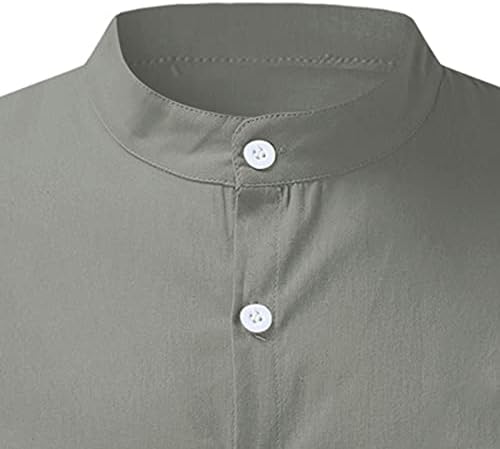 חולצות מזדמנים של פשתן כותנה של דאיג כותנה, 2021 סתיו חולצות שרוול ארוכות כפתור גברים עם חולצות קיץ