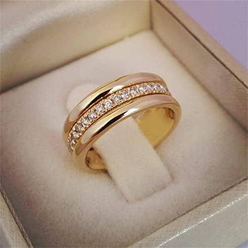 וויבקס פראי תכשיטי זוג נסיכת לחתוך יהלומי סט טבעת אופנה יוקרה נשים אירוסין חתונה תכשיטי 14 חתיכה טבעת