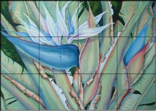 ציור קיר אריחי קרמיקה-יופי טרופי - מאת לינדה לורד