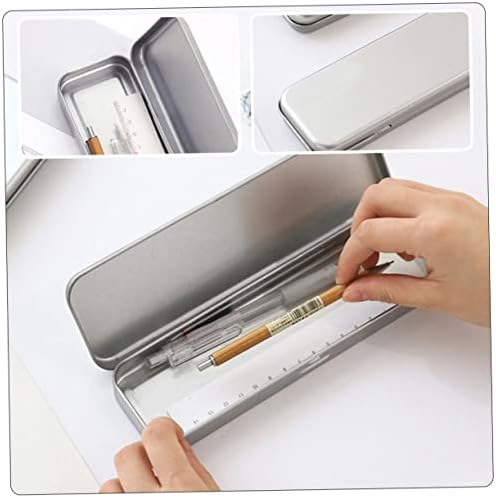 חריץ 3 יחידות קופסא נייר פינט נייד קופסת אחסון ניידת איפור מארגן מארגן שקית איפור מברשת מיכל עט הגנה עט מתכת