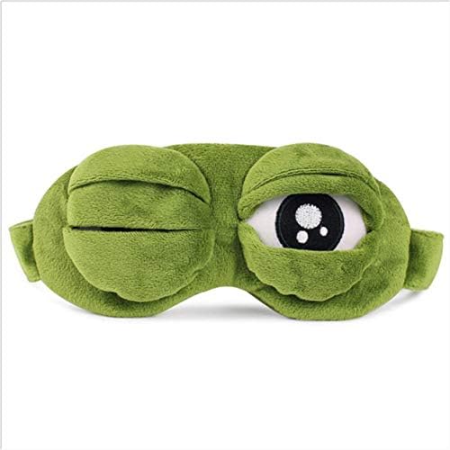 פרופקטלן מצחיק יצירתי פפה צפרדע עצובה צפרדע 3D מכסה מסכת עיניים שינה מנוחה קריקטורה מצוירת מסכת