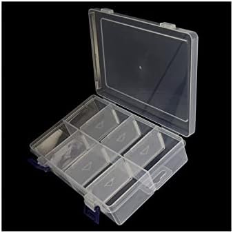 קופסת אחסון רכיבי Auniwaig PP, מארגן פלסטיק מיכל מתכוונן, 8 קופסאות כלים נשלפות ברשתות, לרכיב אלקטרוני
