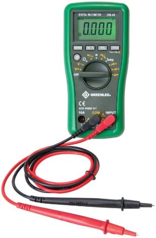 Greenlee - DMM, 600V AC/DC, 10A, CAP, Temp, Elec מכשירי מבחן, שחור