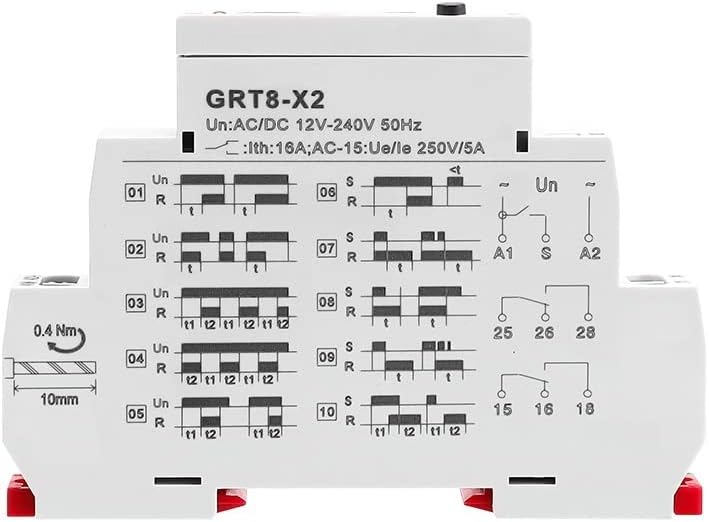 Lemil GRT8-X תצוגה דיגיטלית ממסר טיימר רב-תכליתי 16A עם 20 אפשרויות פונקציה AC DC 12V 24V 220V 230V