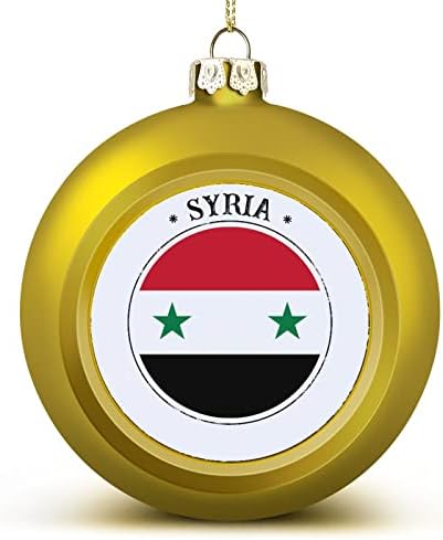 קישוט כדור חג המולד של סוריה, דגל מדינות, קישוטים לכדורי דגל סוריה תלויים מזכרת לחג המולד יום
