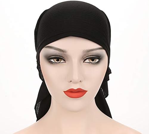 נשים טורבן הכימותרפיה כובע ראש צעיפי להחליק על מראש קשור בארה ' ב בנדנה שינה שיער כיסוי