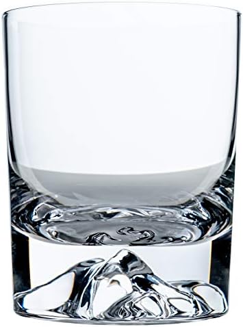 אמלה הר ויסקי זכוכית סט של 2-בעבודת יד קריסטל ויסקי משקפיים-מנופח קריסטל זכוכית-10-אונקיה כפול מיושן