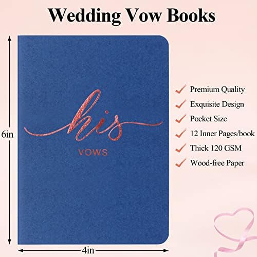 נדר ספרים 4 6.5, 24 מרופד דפים נדר ספרים לחתונה מתנה, נדרים ספר שלו ושלה לחתונה יום פקיד ספר