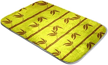 לייטני פטנס יפני עם במבוק מים סופג שטיח אמבטיה שטיח אמבטיה 23.6 איקס 15.7 אינץ קטיפה מיקרופייבר