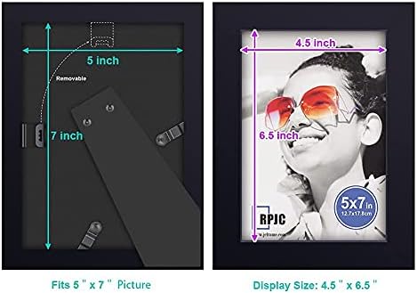 RPJC 4 PCS מגדיר מסגרת תמונה מעץ מוצק תמונה תצוגה 4x6 אינץ '5x7 אינץ' ו 8x10 אינץ 'שחור