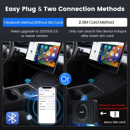 Carlinkit T2C TESLA CARPLAY מתאם. Dongle Auto Auto Dongle האלחוטי יהיה מערכת מכוניות מקורית ל-