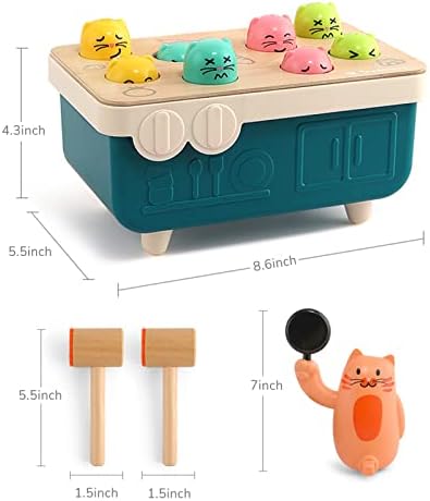 צעצועים התפתחותיים מוארים ביותר עבור צעצוע ספסל דפיקות עץ בן 3 עם פטיש מיומנויות מוטוריות משובחות צעצועים
