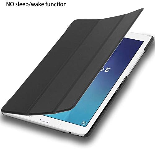מארז טאבלט של Cadorabo תואם ל- Samsung Galaxy Tab E SM-T561 / T560 בשחור סאטן-עטיפת הגנה בסגנון