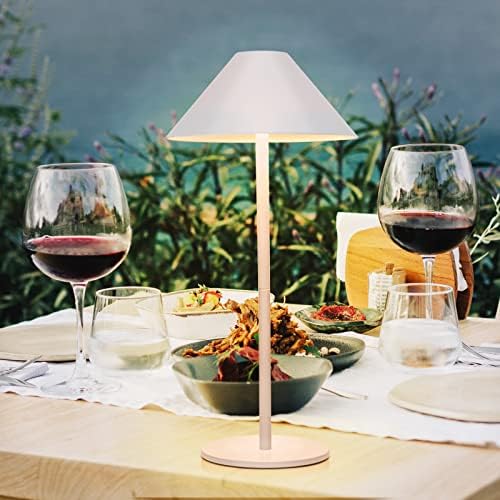 ZZWS מנורת שולחן נטענת בקרת מגע אלחוטי מגע לעומק מנורת שולחן מינימליסטית מנורת מיטה לחדר שינה לסלון קריאה מסעדה