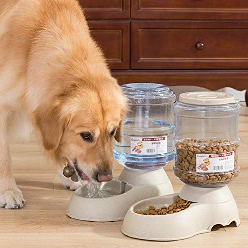 3.75 ליטר מתקן מים אוטומטי לחתול מזון לכלבים מזרקות שתייה לחיות מחמד של כלב חתול מכונת מזון בעלת קיבולת גדולה מזין