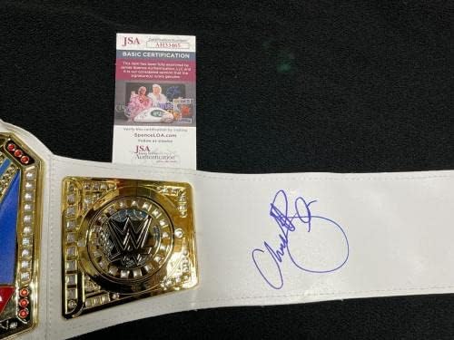 שרלוט פלייר חתמה על WWE SMACKDONDE אליפות נשים חגורת צעצועים JSA COA - חתימה של האבקות חתימה פריטים שונים
