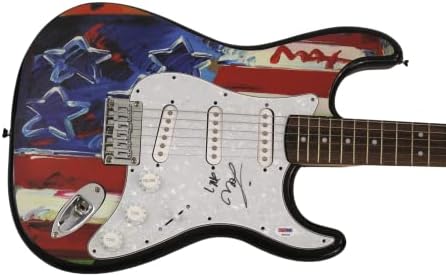 פיטר מקס חתם על חתימה בגודל מלא מותאם אישית יחיד במינו 1/1 פנדר סטראטוקסטר גיטרה חשמלית עם אימות