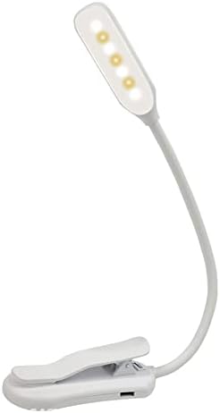 דמי גוס גמישים בעלי נמוך 7ד גמיש קריאה אור עם קליפ USB נטען הגנה על עיניים מנורת שולחן סטודנטים לבנה