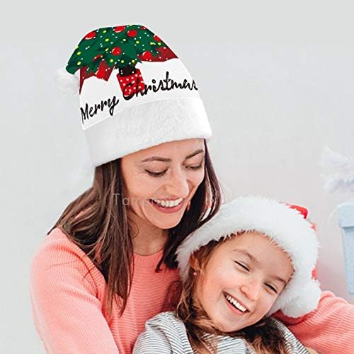 חג המולד סנטה כובע, שלג חג המולד עץ קישוט חג המולד חג כובע למבוגרים, יוניסקס נוחות חג המולד כובעי