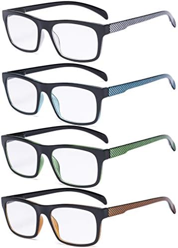 כוורן 4 מארז קריאת משקפיים-דפוס עיצוב קוראים לנשים גברים קריאה +2.75