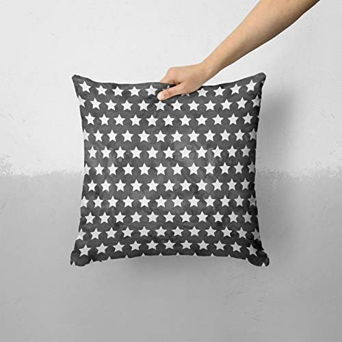 IIROV כוכבי צבעי מים בשחור לבן - עיצוב בית דקורטיבי בהתאמה אישית מכסה כרית כרית מקורה או חיצוני לספה,