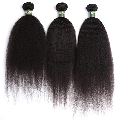 קינקי ישר חבילות עם סגירה ברזילאי לא מעובד שיער טבעי יקי ישר שיער טבעי 3 חבילות עם 4 * 4 סגירת תחרה משלוח