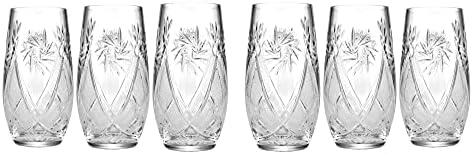 סט של 6 עבודות זכוכית של Neman, 10 גרם משקפי קריסטל רוסיים וינטאג ', משקאות גדולים של כלי זכוכית מיושנים