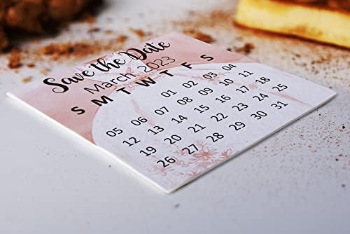 הצעת לוח שנה לשושבינה, שושבינה שמור את התאריך, כרטיסי לוח שנה לחתונה ， במרץ 2023, כרטיס קופסאות