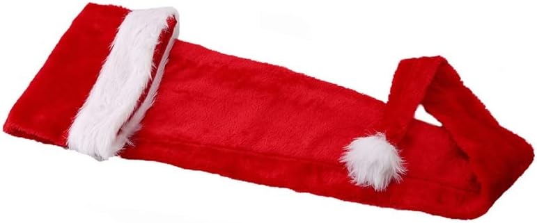 נרקנטון סנטה כובע למבוגרים ארוך חג המולד כובע קטיפה אדום סנטה כובע מסיבת חג המולד קישוט