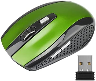 2.4 ג ' יגה הרץ עכבר אלחוטי מתכוונן משחקים 6 כפתור עכבר אופטי עם מקלט עבור אביזרי מחשב ירוק