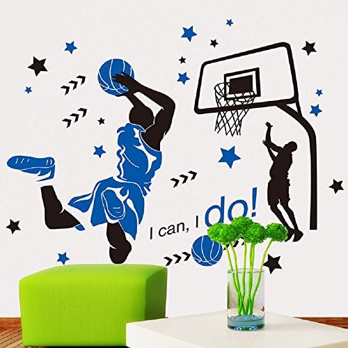 Amaonm Creative Phange כדורסל כדורסל דאנק כדורסל כדורסל כוכב קיר מדבקות קירות נשלפים קירות אמנות
