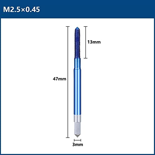 Pikis ללא צורה ללא צורה ברצי M2-M12 חוט מצופה כחול ברז מטרי ברז מקדח ברזים 1 pcs