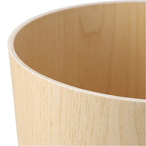 2.3 גלונים עץ אשפה יכול פח לבית או למשרד, יפני-סגנון טבעי עץ עגול פח, קל משקל, יציב עבור תחת שולחן,