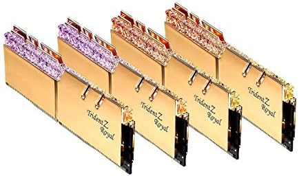 G.Skill 128GB Trident Z Royal DDR4 3600 288 פינים אינטל XMP 2.0 דגם זיכרון שולחן עבודה F4-3600C18Q-128GTRG