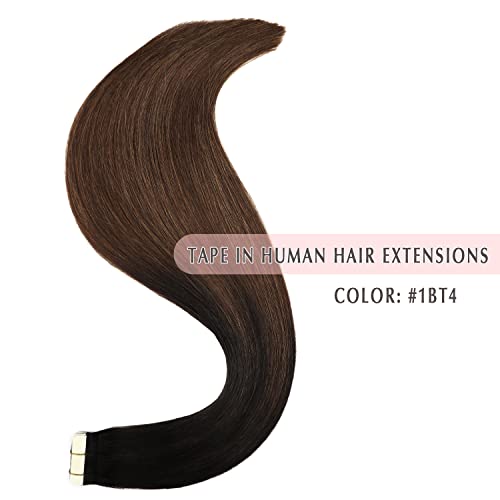 קלטת שיער בהרחבות שיער רמי שיער טבעי צבע 1 ב טבעי שחור עד 4 חום 20 יחידות 50 גרם כפול נמשך