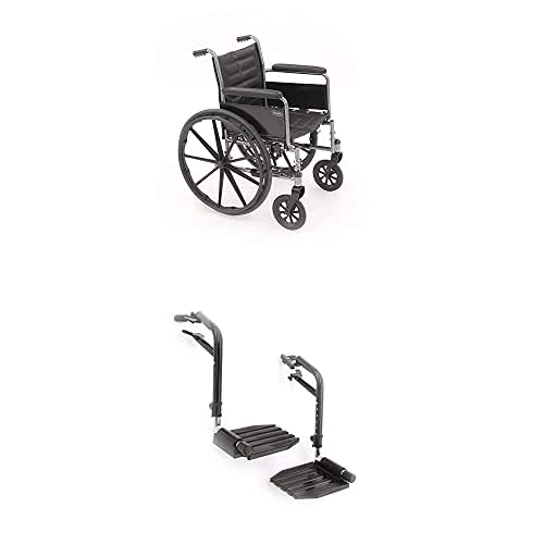 כיסא גלגלים אקס 2 למבוגרים מתקפל סטנדרטי 18 אינץ ' משענות מושב וזרועות מלאות
