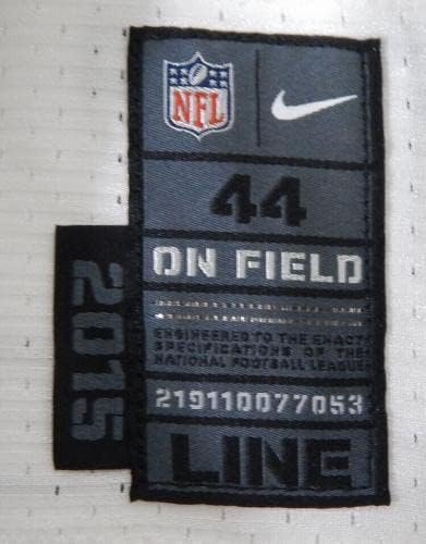 2015 Philadelphia Eagles Alfy Hill 77 משחק הונפק ג'רזי לבן 44 725 - משחק NFL לא חתום משומש
