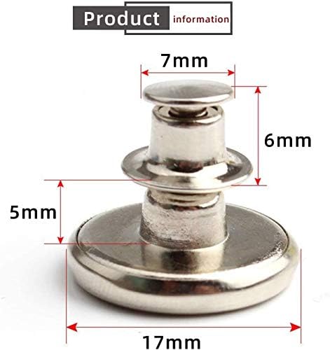 16 סטים מחליפים כפתורי ג'ין 17 ממ