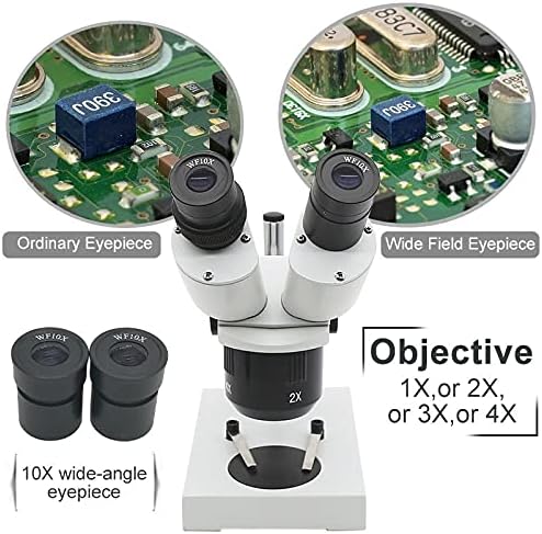 10-20-30-40 מיקרוסקופ סטריאו משקפת מיקרוסקופ תעשייתי מואר עם עינית לתיקון שעון בדיקת מעגלים מודפסים