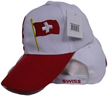 רפין דגל החברה שוויצרי שוויץ המדינה רקום בייסבול סגנון כובע כובע ורוד